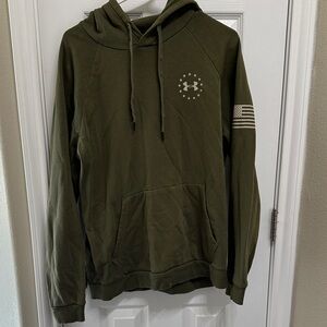 Under Armour Men's Olive Hoodie with Logo